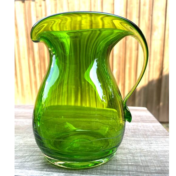 Neiman Marcus Cut-Glass Design Pitcher and Glasses Set-Made in Poland-Rare FInd - Picture 4 of 12